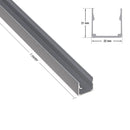 LED neon mounting linear holder CLN2020-LI (1 Meter)