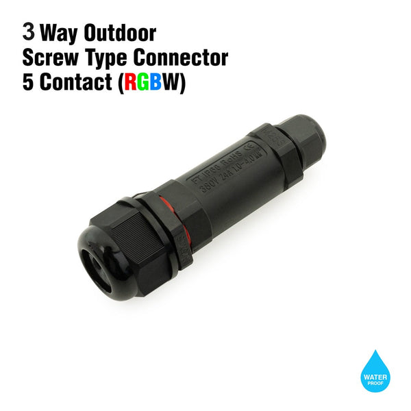 Outdoor Waterproof RGBW Connector Y Type, gekpower