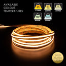 5M(16.4ft) Indoor LED Strip COB480W4.5, 24V 4.5(w/ft) 363(Lm/ft) 480(LEDs/m) CCT(3K, 3.5K, 4K), lightsandparts