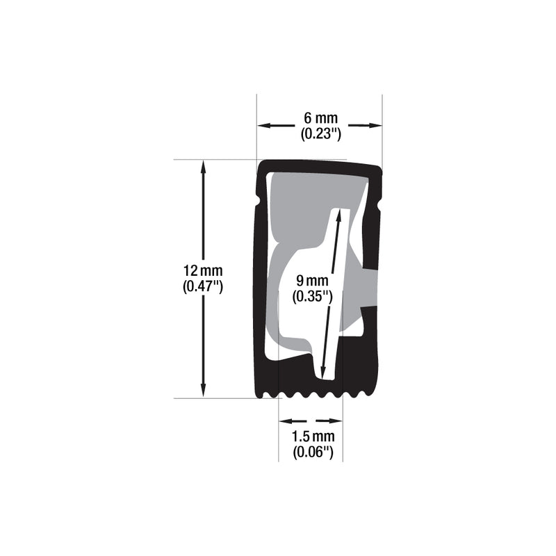 Black Silicone Flexible LED Neon channel N0612-SD-B, 10m (32.8ft) max SIDE Mount