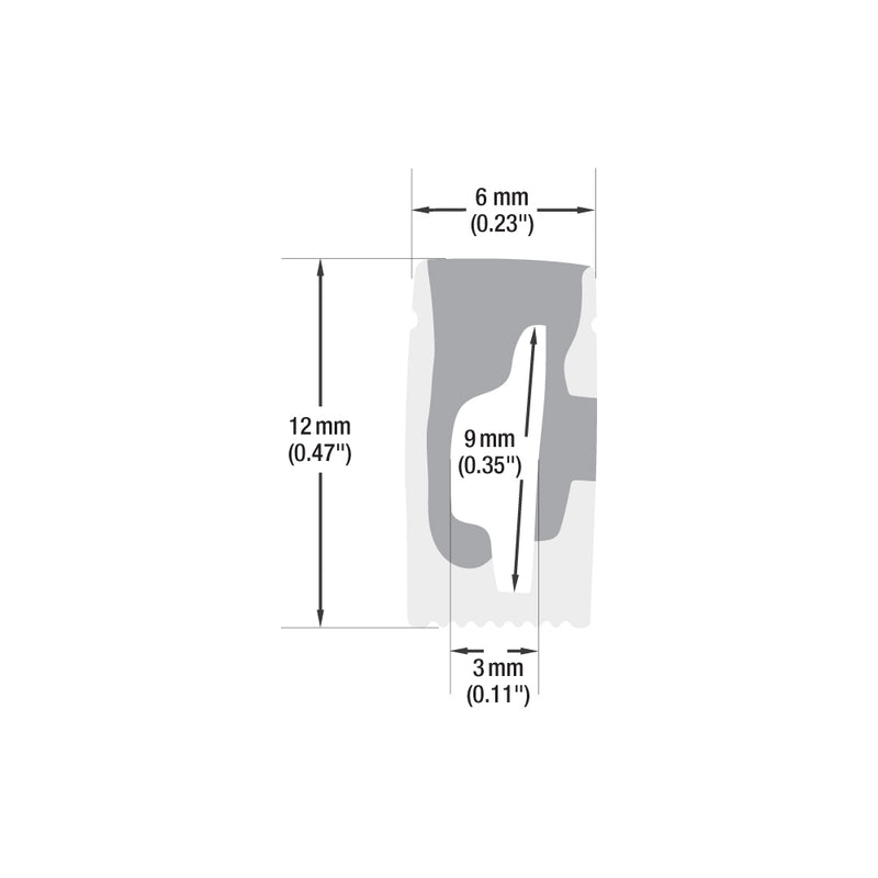 White Silicone Flexible LED Neon channel N0612-SD-W, 10m (32.8ft) max SIDE Mount