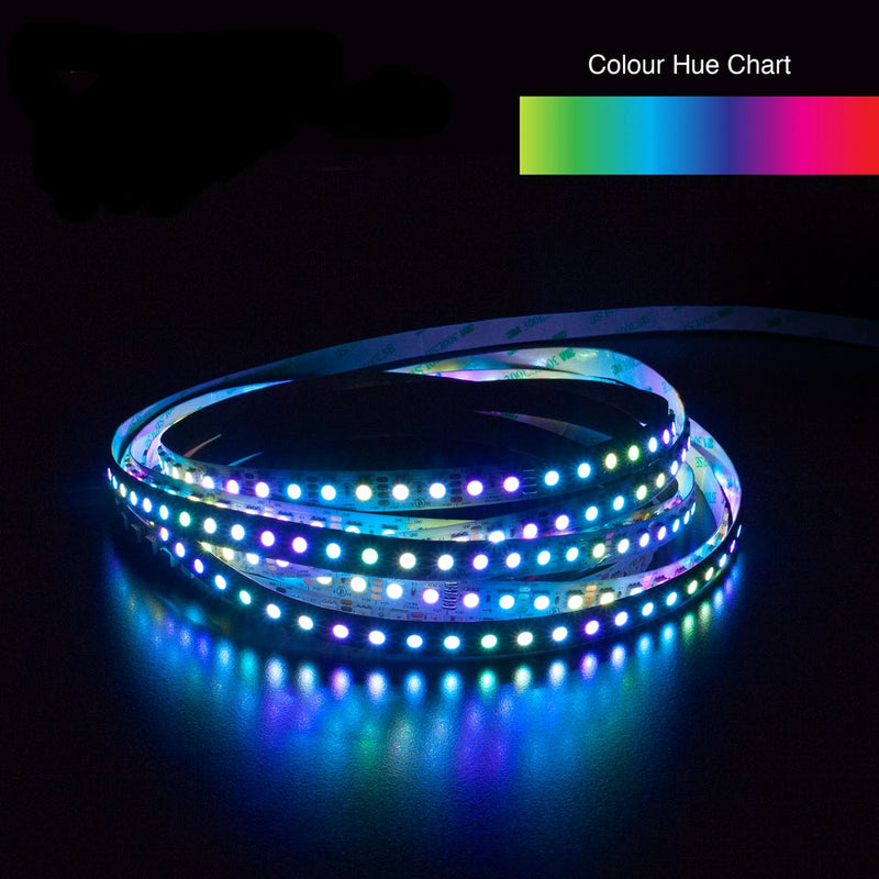 5M(16.4ft) Indoor LED Strip WS2815, 12V 4.5(w/ft) 96(LEDs/m) Addressable RGB Gold PCB, lightsandparts