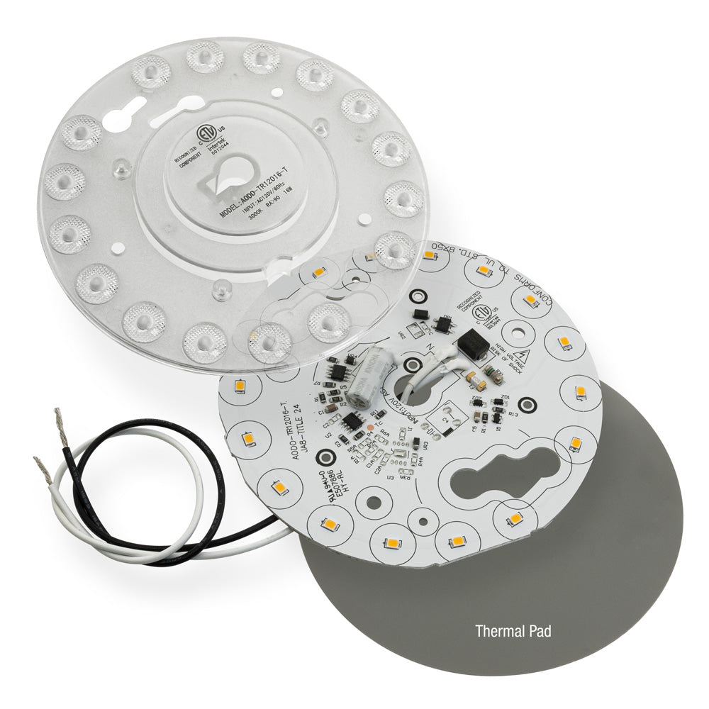 4 Inch Led Bulb Rm Rotation Thread 4.7 inch Round Disc LED Module TR12016-T, 120V 16W 3000K(Warm White)