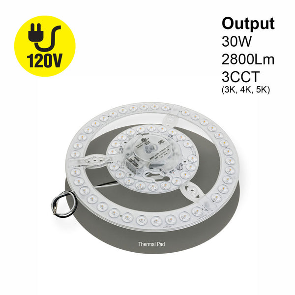 9.4 inch Round Disc LED Module TR24030-T, 120V 30W 3CCT(3K, 4K, 5K)