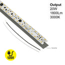 9.8 inch Linear LED Module TL25020, 120V 20W 3000K(Warm White)