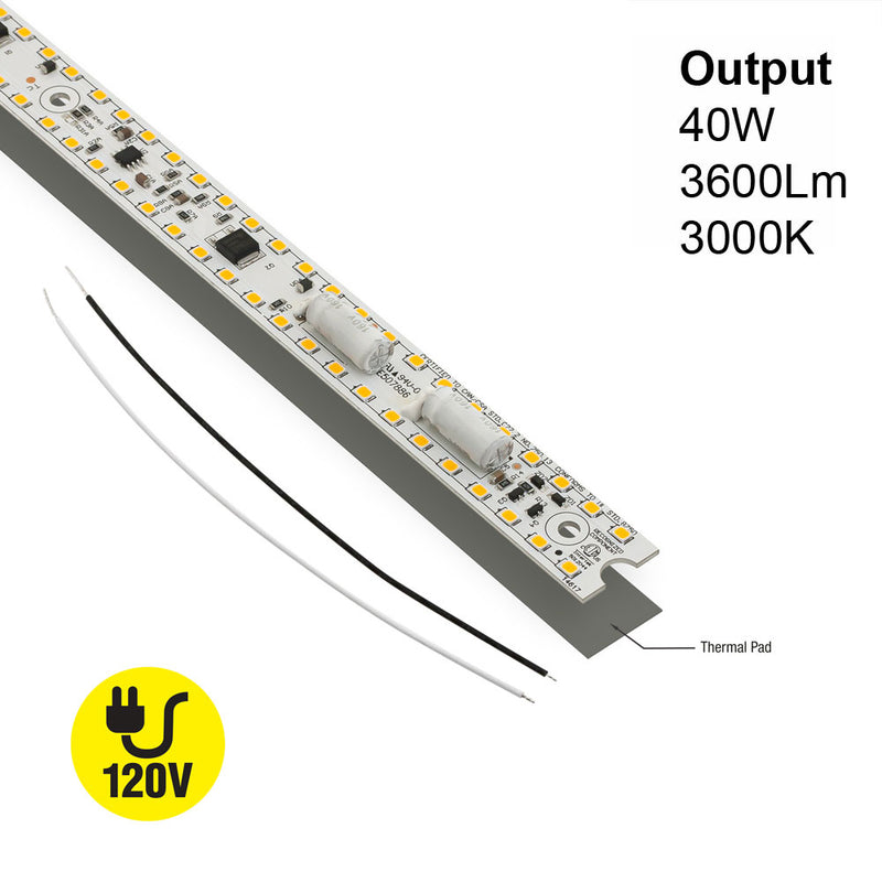 13.8 inch Linear LED Module TL35040, 120V 40W 3000K(Warm White)