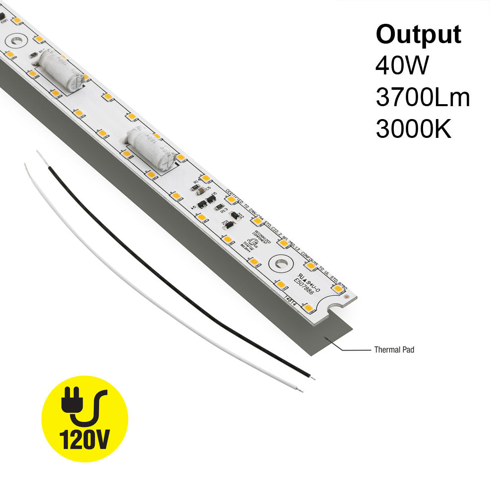 Cv Led Module 22 inch Linear LED Module TL55840, 120V 40W 3000K(Warm White)
