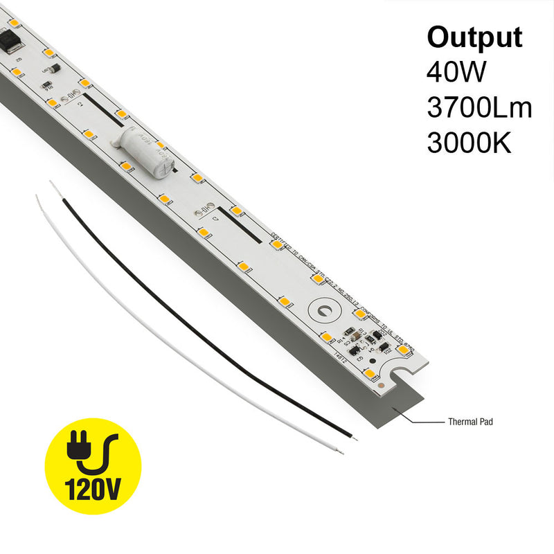 29.4 inch Linear LED Module TL75040, 120V 40W 3000K(Warm White)