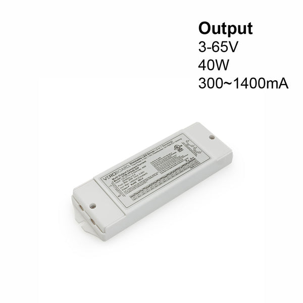 OTM-VPA40-DIP Selectable Constant Current LED Driver (5 in 1 Dimming) 300mA~1400mA 3-65V 40W, lightsandparts