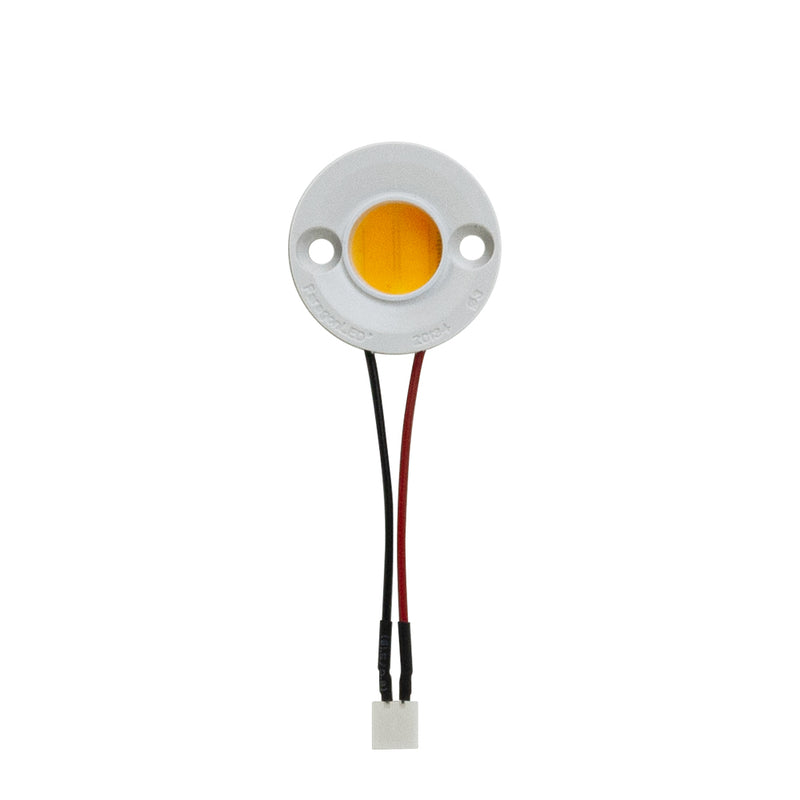 8CBCC-024-20134-009V-3000-U06 COB Paragon LED Module with G21100110 LED Holder, 9V 6W 3000K (Warm White), Lightsandparts