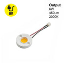 8CBCC-024-20134-009V-3000-U06 COB Paragon LED Module with G21100110 LED Holder, 9V 6W 3000K (Warm White), Lightsandparts