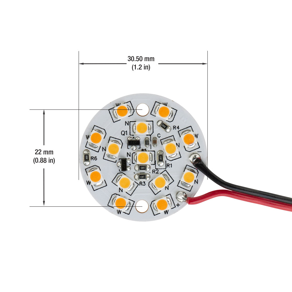 Dim to Warm Constant Voltage LED Module 3.5W 24V PWM dimming 1800-3500