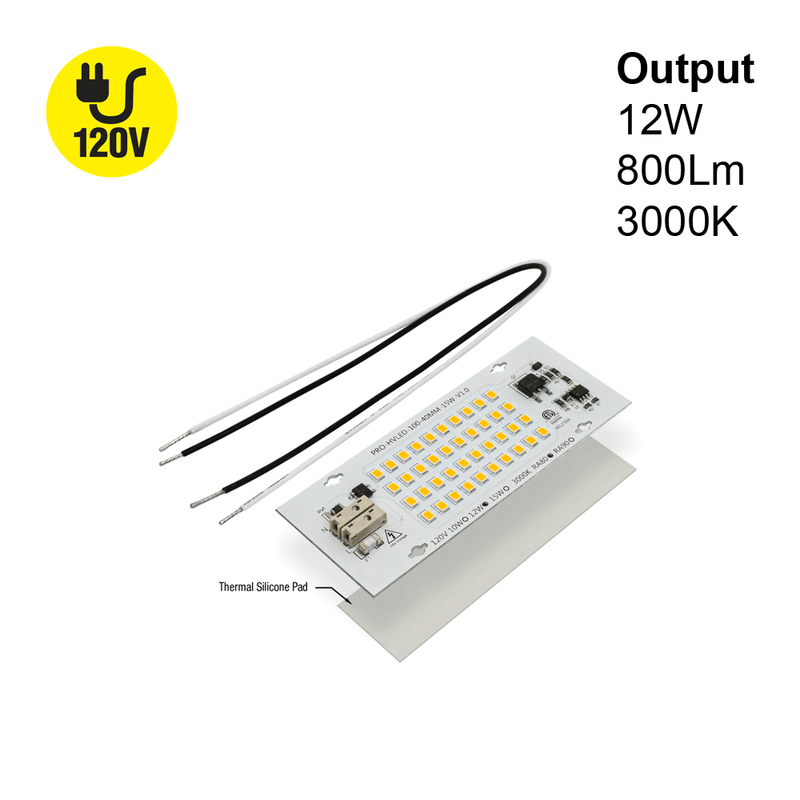 4 inch Linear ZEGA LED Module LHO-02-800-830-120-S3, 120V 800lm 3000K(Warm White)