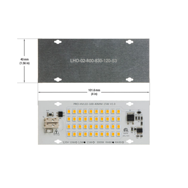 4 inch Linear ZEGA LED Module LHO-02-800-830-120-S3, 120V 800lm 3000K(Warm White)