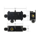 3W-BOX-M686 3Way Outdoor Waterproof Cable Connector Box, lightsandparts