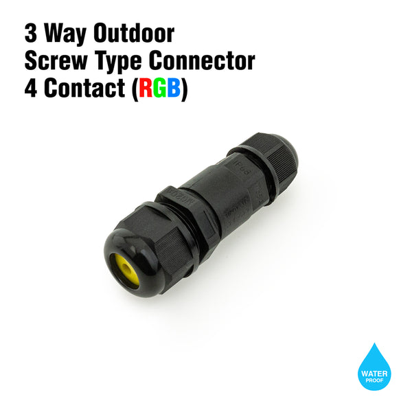 3W-YC-RGB-M684 Outdoor Waterproof RGB Connector Y Type, lightsandparts