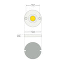 CBAC-042-30135-120V-2700K G12 COB Paragon LED Module with H42135AC LED Holder, 120V 14W 2700K(Soft White), lightsandparts