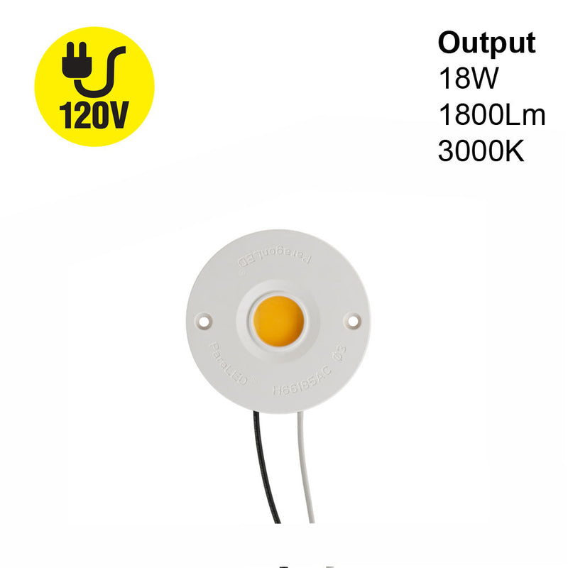 CDHT-042-36185-120-3000 G13 COB Paragon LED Module With H66185AC LED Holder,120V 18W 2700K(Soft White)