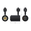 Black LED Track Light Head VBD-LW-TRB12W-5C-B-XX, 120V 12W 5CCT(2.7K, 3K, 3.5K, 4K, 5K), lightsandparts