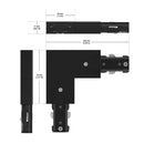 Track L shape Joiner Black H-Type VBD-0335-LJB, lightsandparts