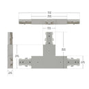 Track T shape Joiner White VBD-0336-TJW, lightsandparts