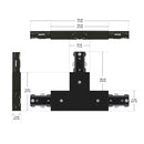 Track T shape Joiner Black VBD-0336-TJB, lightsandparts
