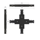 Track Cross Joiner Black VBD-0337-CJB, lightsandparts