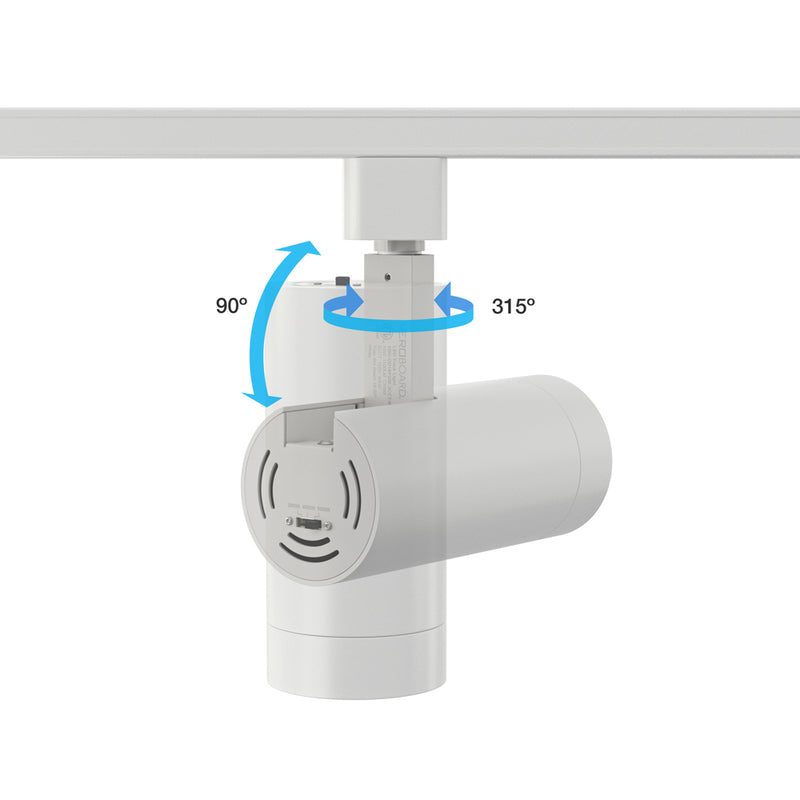 15Watt White Track Light Head Triac Dimmable 120V 3CCT 18-50Degree