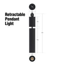 Adjustable hight Black Track Pendant Light Dimmable GD22D10A-3CCT-B, 120V 10W 3CCT 36 Degree