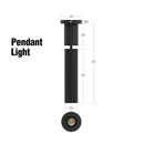 Adjustable height Black Pendant Light Dimmable VBD-TD22D10C-3CCT-B, 120V 10W 3CCT 36 Degree, gekpower