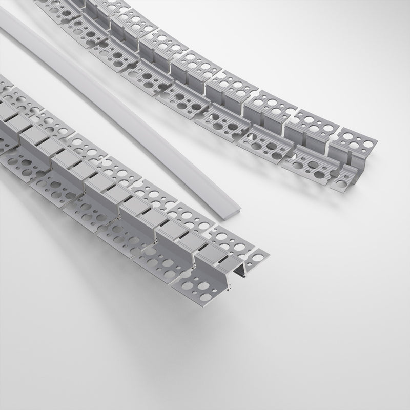 Type 101, Flexible Recessed LED Aluminum channel for Drywall(Plaster-In) VBD-CH-D11, 3Meters (118inches)