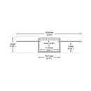 Type 102, Flexible Recessed LED Aluminum channel for Drywall(Plaster-In), 3Meters (118inches)