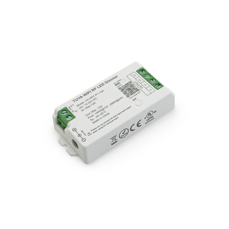 CX-W01-P1-12A-DIMMER RF LED Light Dimmer Receiver 12-24V DC 2.4G Tuya App, lightsandparts