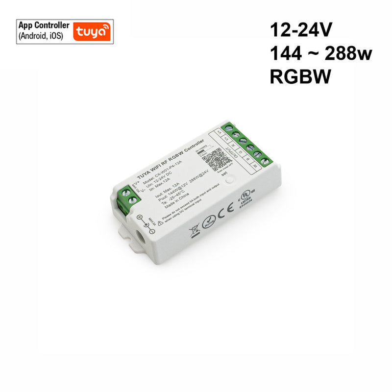 CX-W01-P4-12A-RGBW RF LED Light RGBW Receiver 2.4G Tuya App, lightsandparts