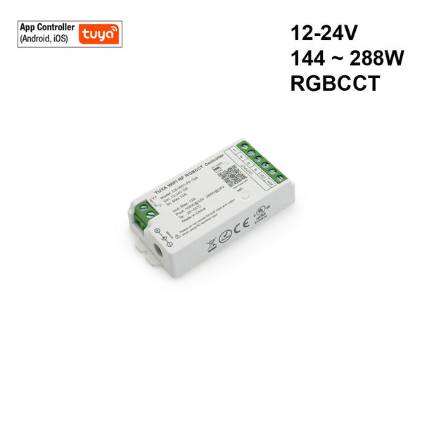 CX-W01-P5-12ARGBCCT RF LED Light RGBCCT Receiver 2.4G Tuya App, lightsandarts