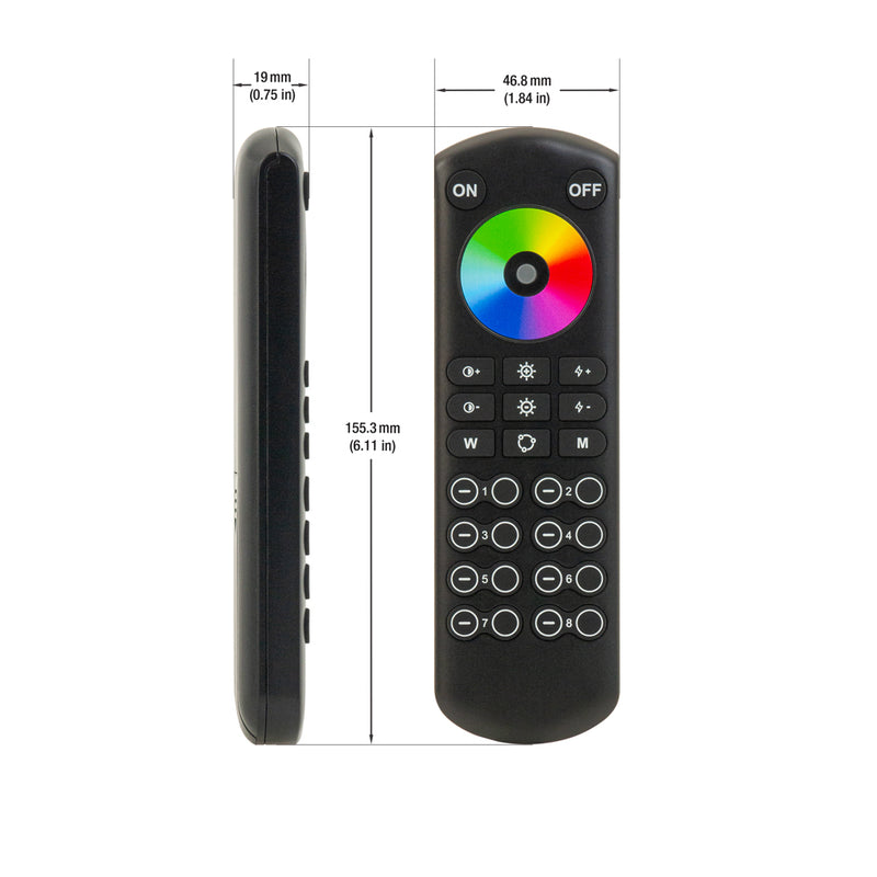 RGBW-RGBCCT Remote controller RC05RFB-RGBWCCT-8Z, Lightsandparts