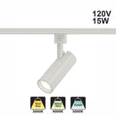 White LED Track Light Head GD21F20B-3CCT-WH, 120V 15W 3CCT(3K, 4K, 5K)