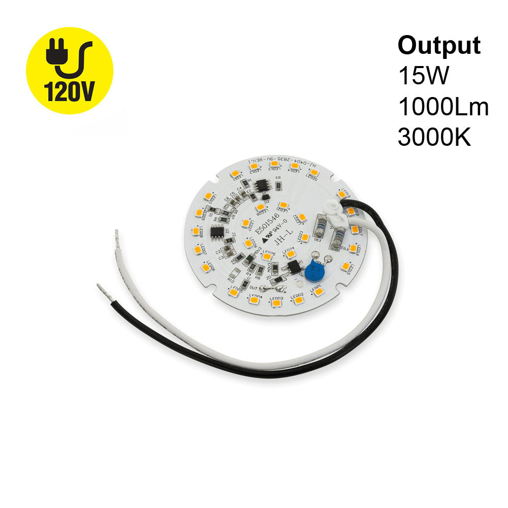 2.75 inch Round disk LED Module HJ-0404-2835.120V 15Watt 3000K NON-Dim
