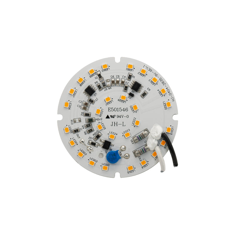 120V Flat Round PCB 28 SMD 3528 LED Module 15W 3000K(Warm White), lightsandparts