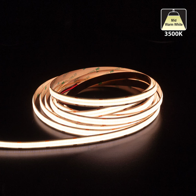 5M(16.4ft) Double raw Indoor LED Strip COB, 24V 6.6(w/ft) 665(Lm/ft) 960(LEDs/m) CCT(2.7K, 3K, 3.5K)