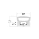 White Silicone Flexible LED Neon channel N2014-SF-W, per foot(30.5cm) SURFACE Mount