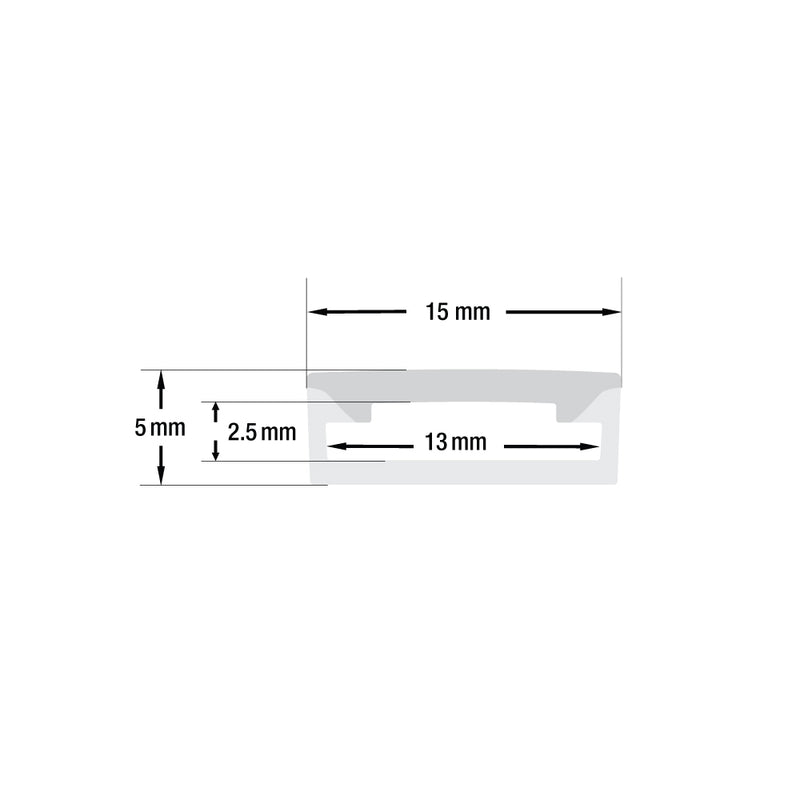 White Silicone Flexible LED Neon channel N1505-SF-W, per foot(30.5cm) SURFACE Mount