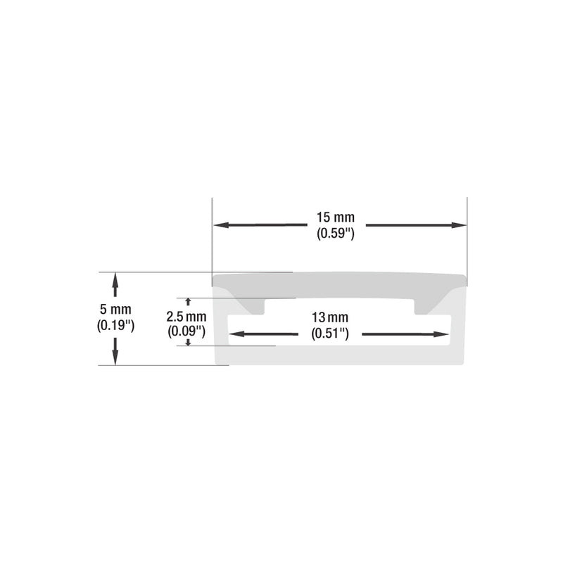 White Silicone Flexible LED Neon channel N1505-SF-W, per foot(30.5cm) SURFACE Mount