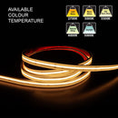 Custom cut Outdoor COB LED Strip Light, 24V 2(w/ft) 155(Lm/ft) CCT(2.7K, 3K, 3.5K, 4K, 5K) per foot