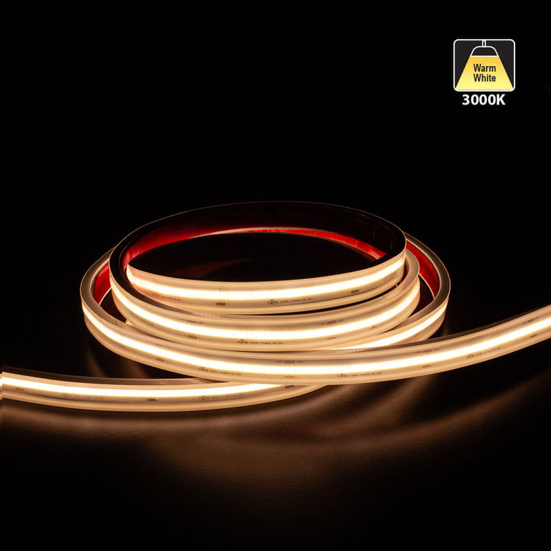 Custom cut Outdoor COB LED Strip Light, 24V 2(w/ft) 155(Lm/ft) CCT(2.7K, 3K, 3.5K, 4K, 5K) per foot