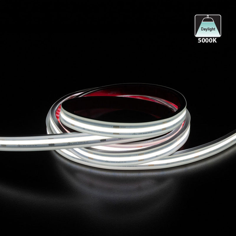 Custom cut Outdoor COB LED Strip Light, 24V 2(w/ft) 155(Lm/ft) CCT(2.7K, 3K, 3.5K, 4K, 5K) per foot