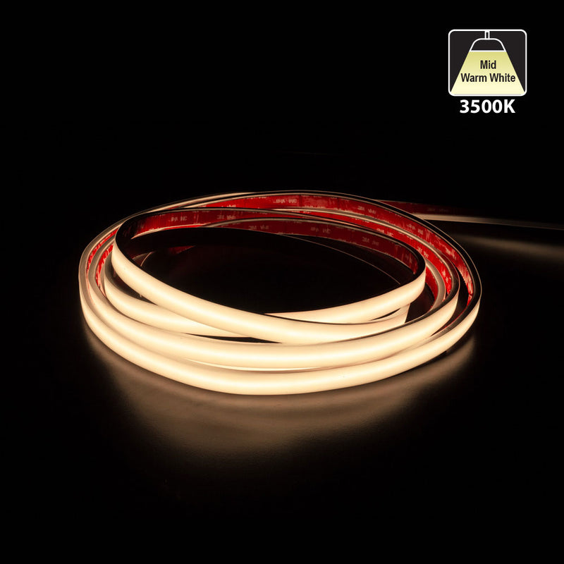 Custom cut Outdoor COB LED Strip Light, 24V 3(w/ft) 233(Lm/ft) CCT(2.7K, 3K, 3.5K, 4K, 5K) per foot