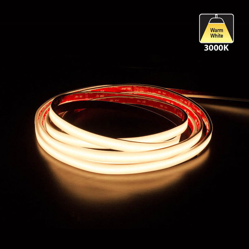 Custom cut Outdoor COB LED Strip Light, 24V 4.5(w/ft) 363(Lm/ft) CCT(2.7K, 3K, 3.5K, 4K, 5K) per foot
