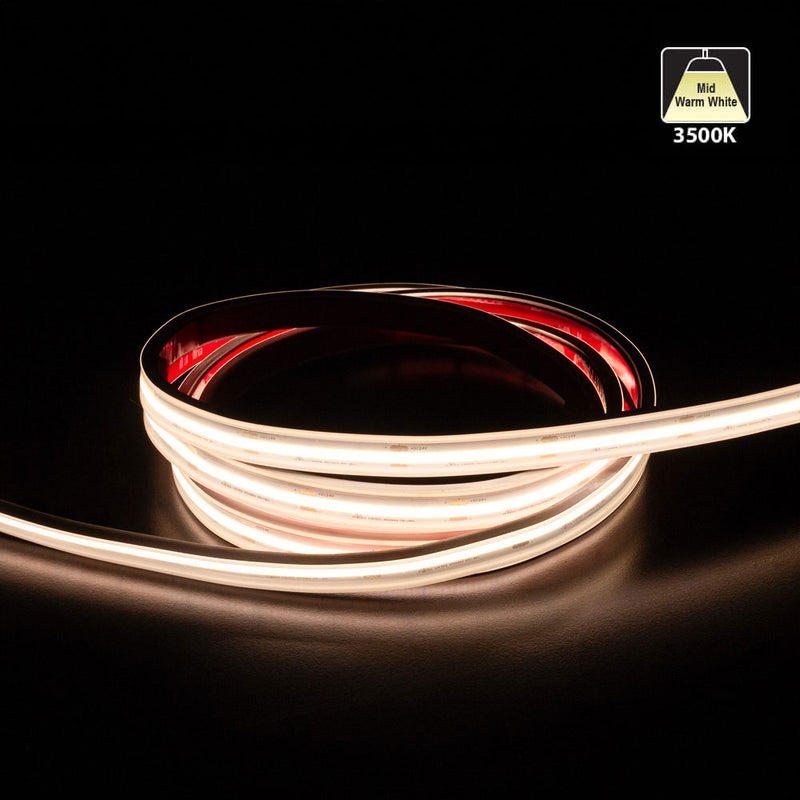 Custom cut Outdoor COB LED Strip Light, 24V 4.5(w/ft) 363(Lm/ft) CCT(2.7K, 3K, 3.5K, 4K, 5K) per foot