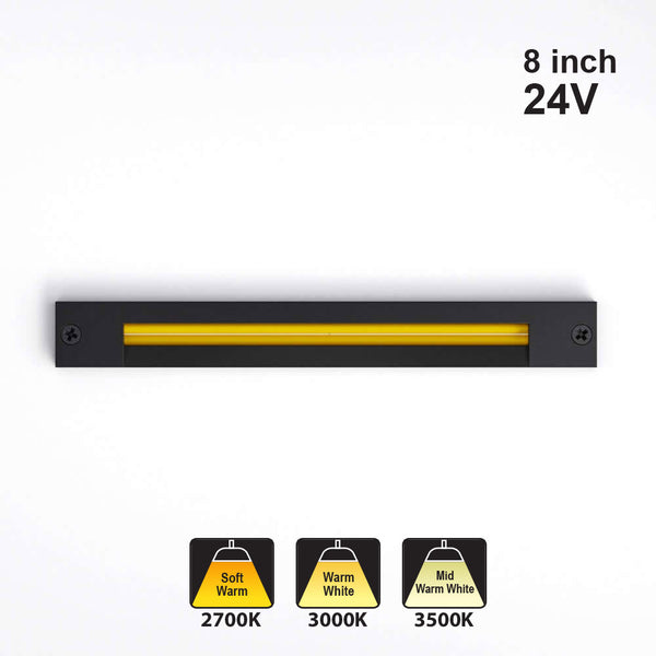 8 inch Linear Cabinet/ Shelf Light 24V 4.5W CCT(2.7K, 3K, 3.5K) Black
